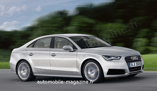 第三代奥迪A3四门三厢轿车假想图