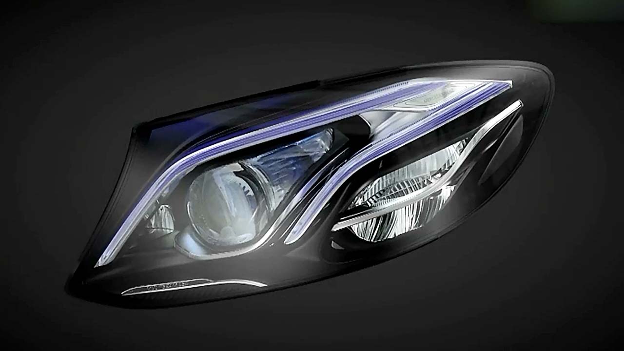 奔驰长轴距e级几何多光束led大灯解析