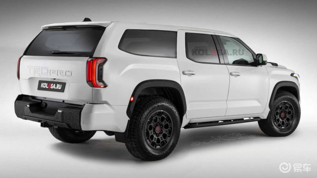 全新丰田红杉渲染图曝光采用全新坦途同款前脸 易车