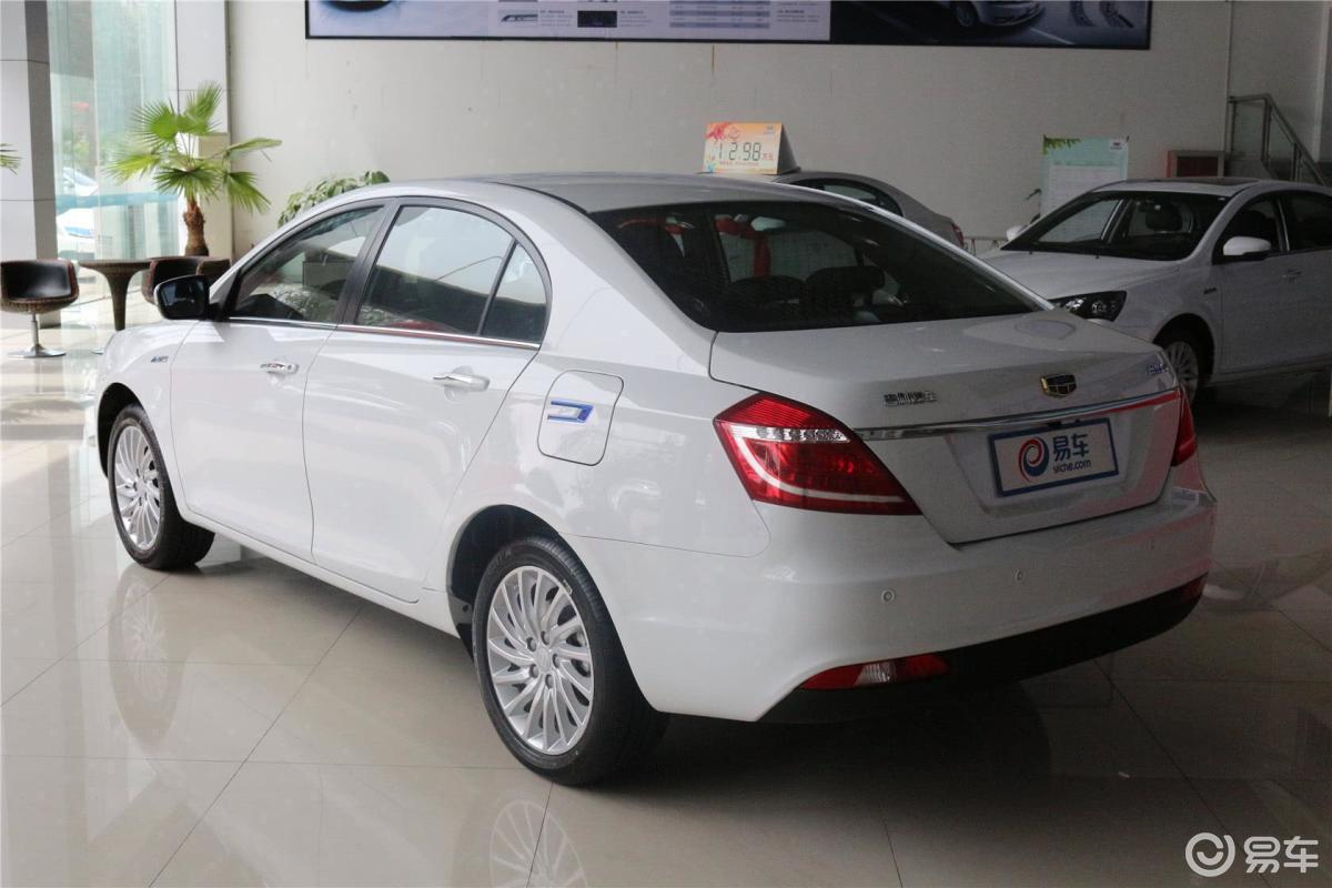 【帝豪ev2016款尊贵版侧后45度车头向左水平汽车图片-汽车图片大全】