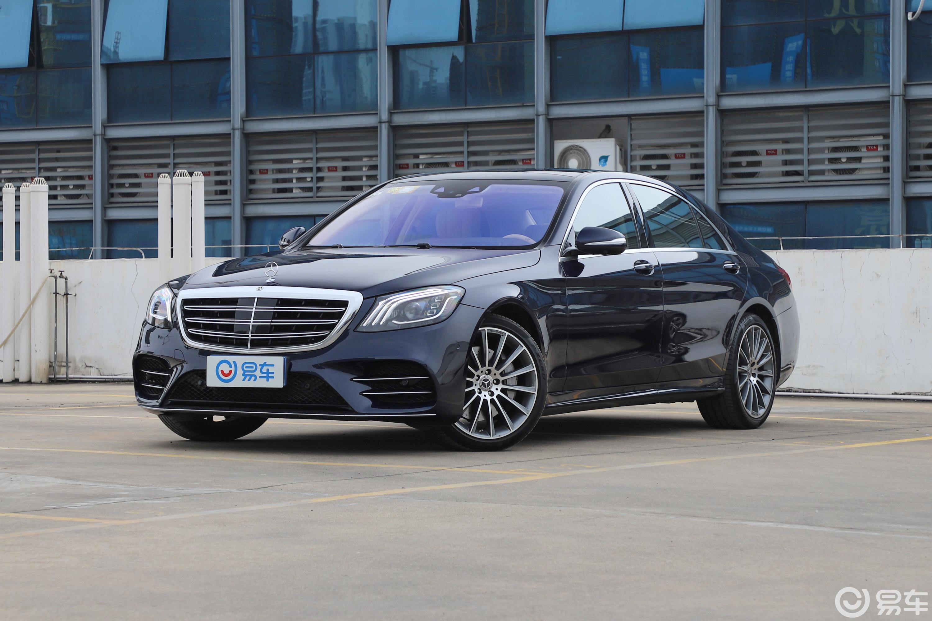 【奔驰s级s 500 l 4matic侧前45度车头向左水平图片-汽车图片大全】