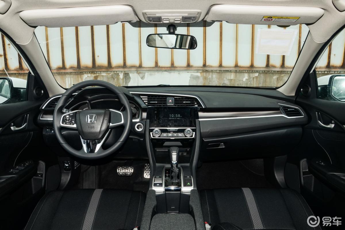 【思域2019款220turbo cvt 燃动版 国v内饰全景正拍汽车图片-汽车图片