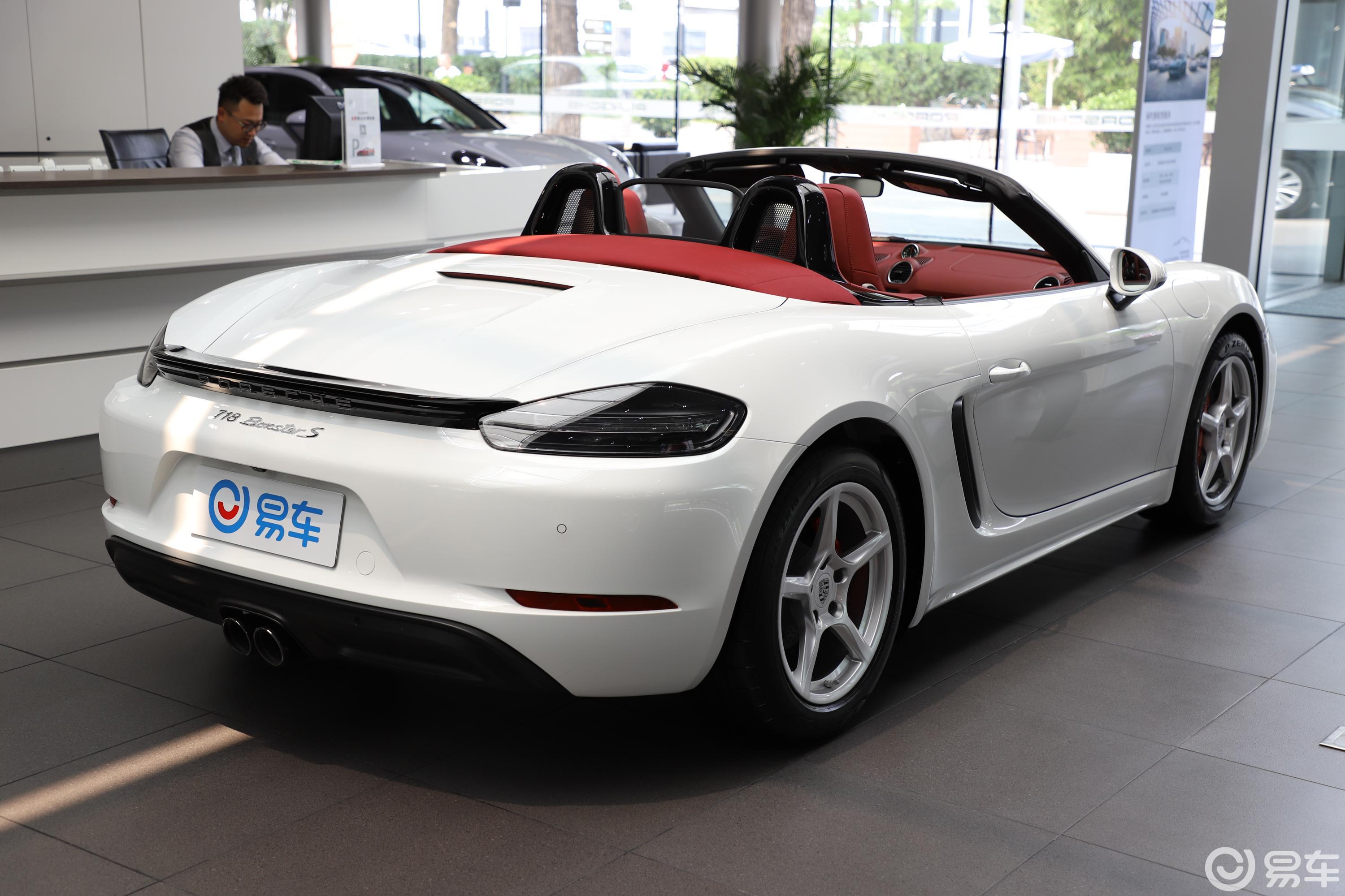 【保时捷7182018款boxster s侧后45度车头向右水平汽车图片-汽车图片