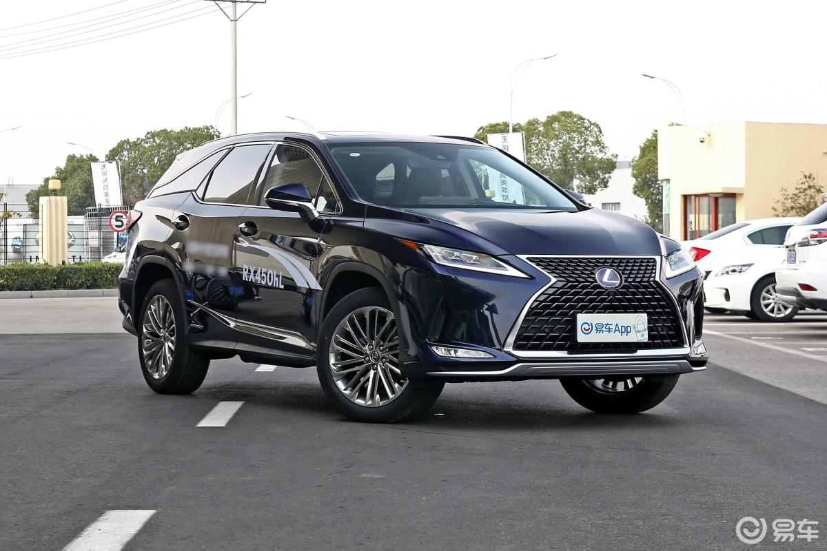 【雷克萨斯rx2020款450hl 尊贵版 6座 国v侧前45度车头向右水平汽车