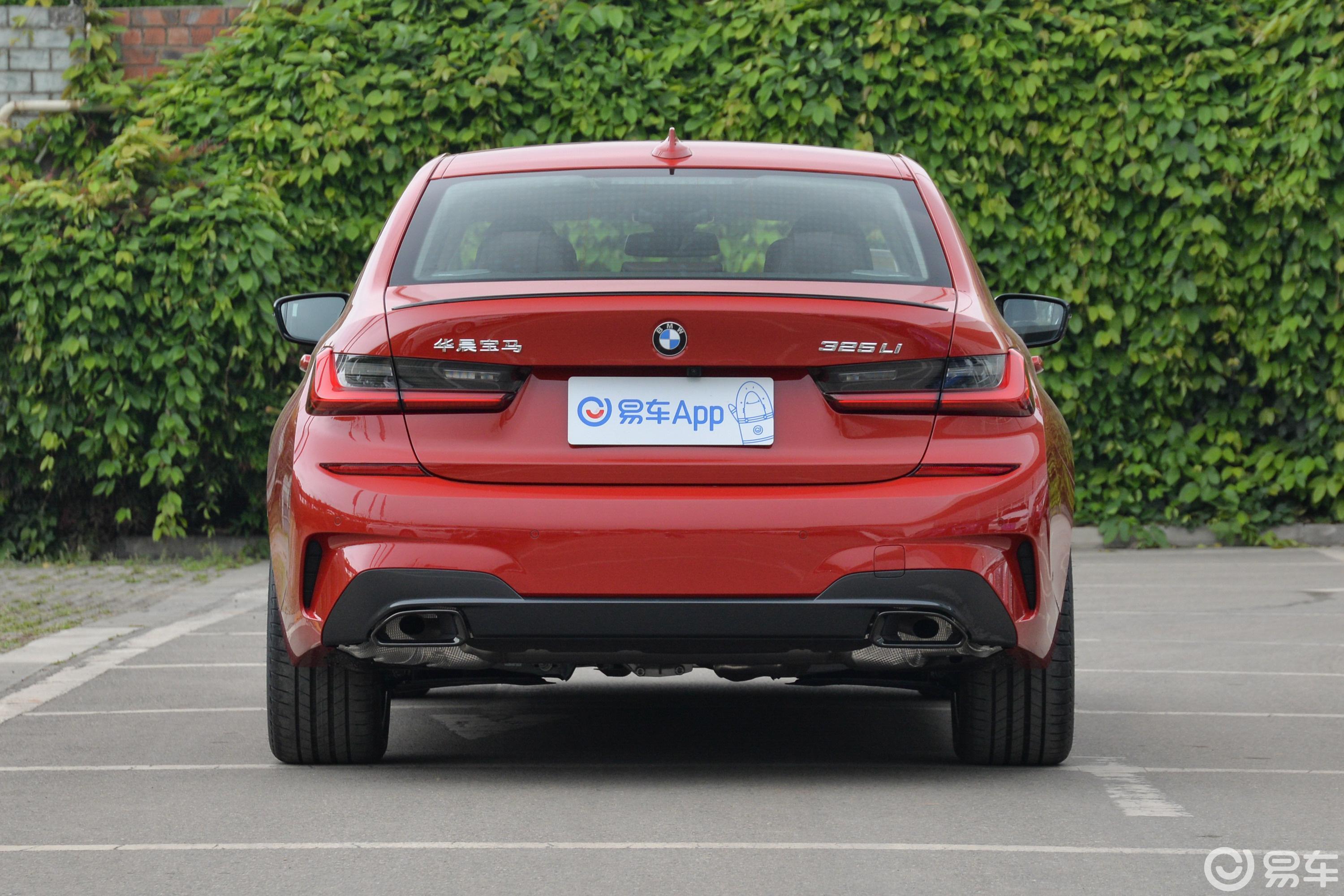 【宝马3系2020款改款 325li m运动曜夜套装正后水平汽车图片-汽车图片