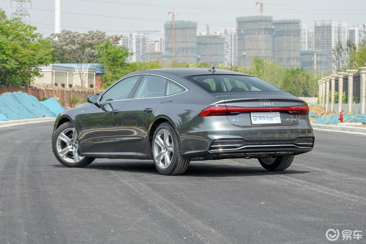 【奧迪a72020款40 tfsi 豪華型側後45度車頭向左水平汽車圖片-汽車