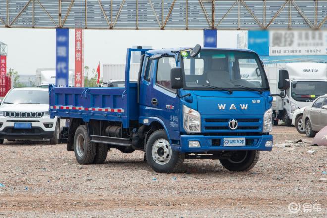 奧馳v6國五德威39l170馬力336米軸距單排倉柵載貨車