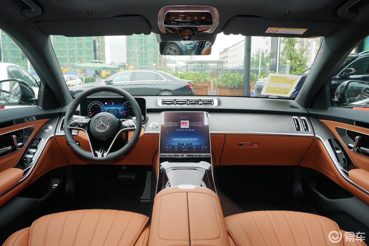 【奔驰s级2021款改款 s 400 l 商务型内饰全景正拍汽车图片-汽车图片
