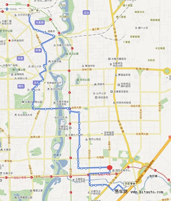 长春355路公交车路线图图片