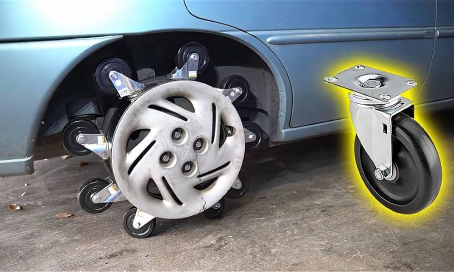 用转向轮替代汽车外胎,车子还能正常行驶吗?结局令人不敢置信!